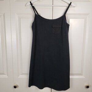 Jalate Mini Dress Juniors Medium Black Spaghetti Straps Pocket Vintage Y2K USA